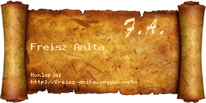 Freisz Anita névjegykártya