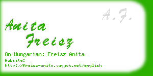 anita freisz business card